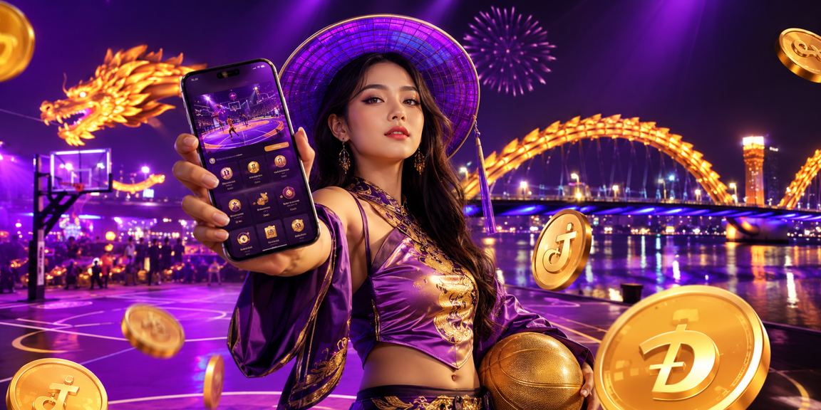Không khí cá cược bóng rổ sôi động tại Đà Nẵng với đèn neon rực rỡ về đêm